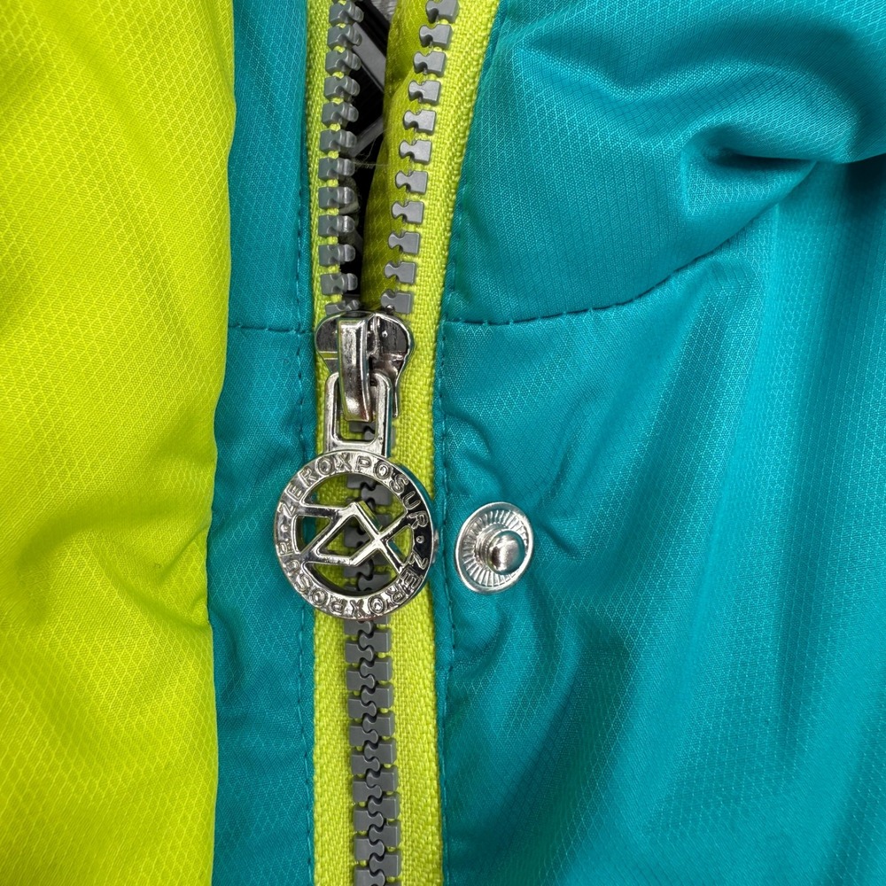 ZeroXposur Kids Winter Ski Snow‎ Jacket Turquoise Gray Fur Hood Size XL 16 - Picture 9 of 14